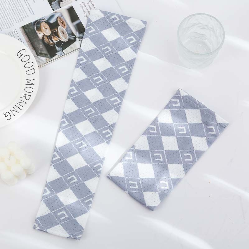 Ice silk sunscreen sleeve checkerboard letters trend cycling sports arm protection hand sleeve men and women