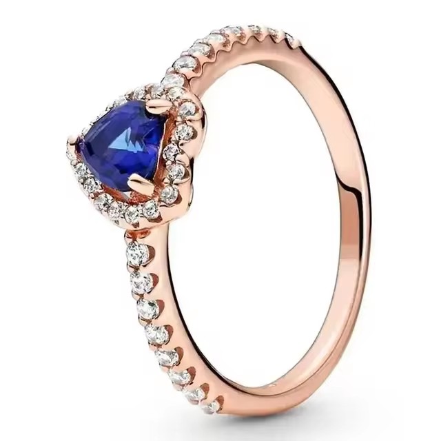 S925 Hot selling 925 sterling silver Rings with red blue black pink purple Heart stone ring for women gift fine jewelry wholesale freeshipping