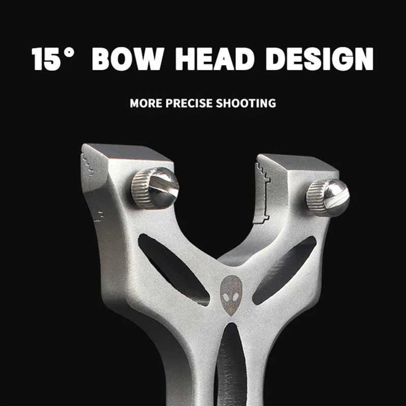 Camping Hollow shaped slingshot Outdoor sports Stainless steel hunting slingshot High power professional slingshot Cross bow W240905