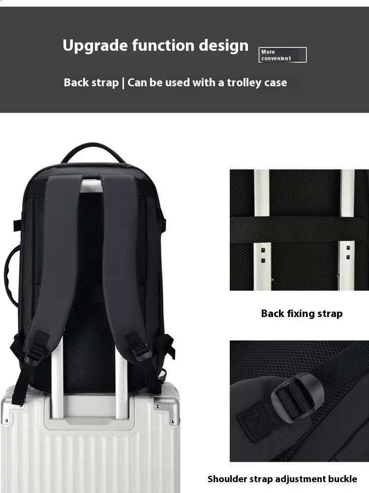 Free Shipping XOKY Expandable Travel Backpack For Men Business School Large Capacity USB Laptop Waterproof Fashion 2303 240903 Designer Bag Luxury Bag