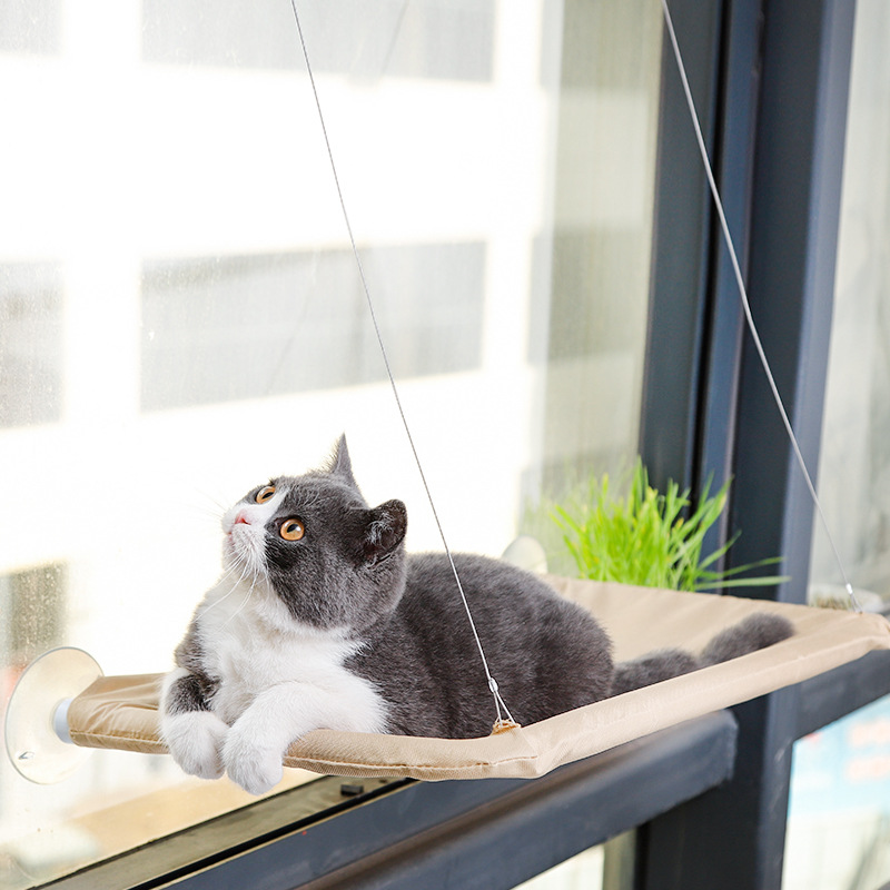 Pet Cats Hammock Kitten Climbing Frame Hanging Cat Bed Suction Cup Bed House Removable Window Hammock Easy Clean Cat Accessories