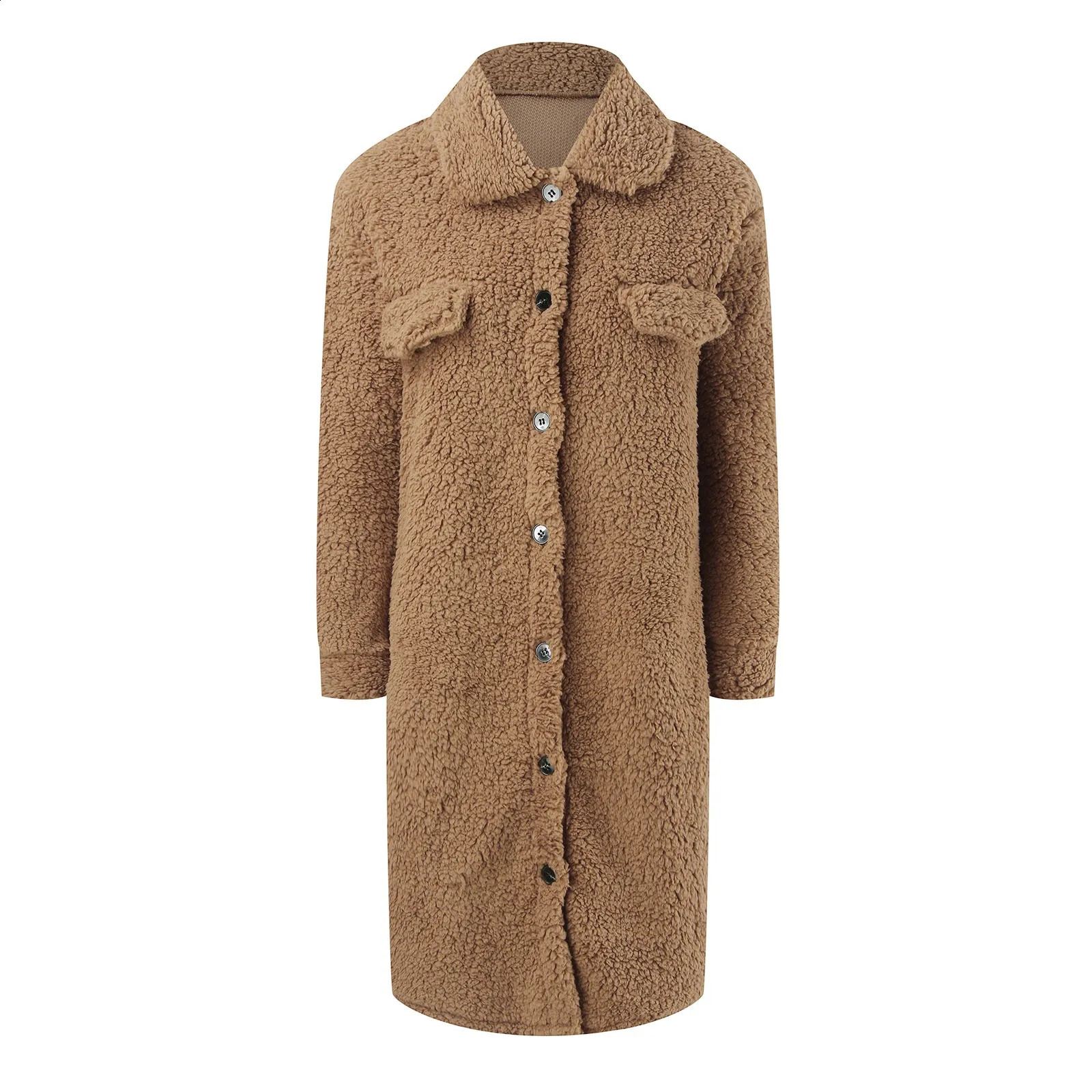 Womens wool jacket long sleeved cardigan sweater collar womens winter Korean 240905