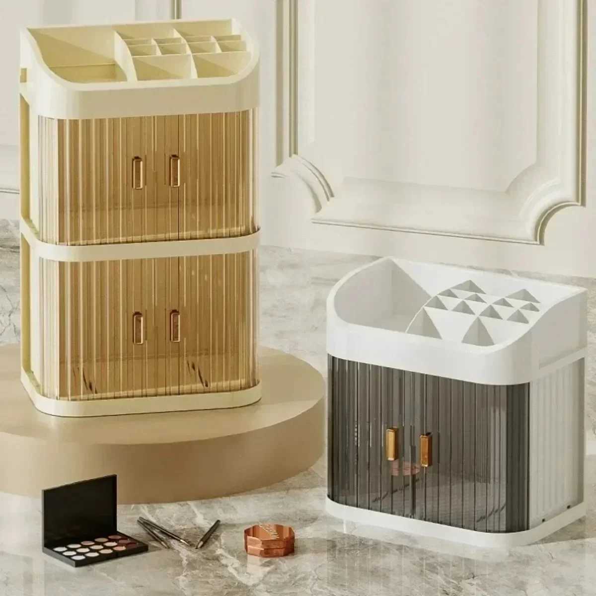 Dust-proof Cosmetic Organizer Makeup Storage Box Large Capacity Jewelry Nail Polish Cosmetic Container Makeup Organizer Box Y240906