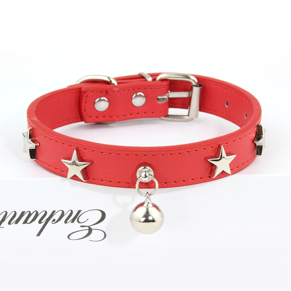 halloween Cross-border Pet collar Accessories A hair replacement leather loss-proof pet collar with a bell collar for cats and dogs