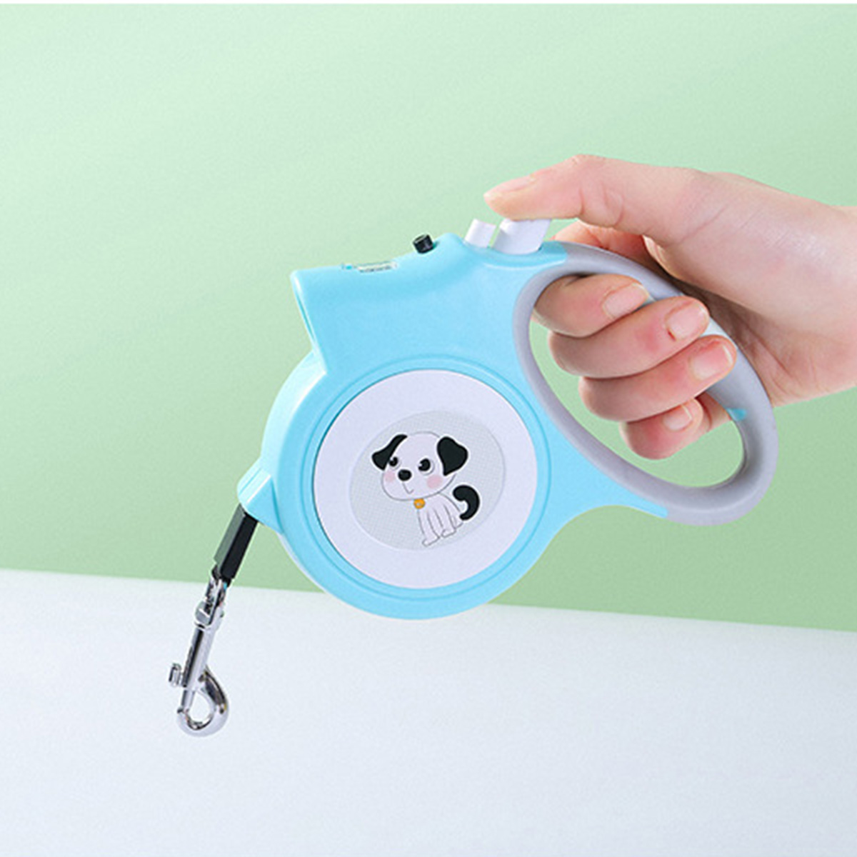 Halloween pet supplies Pet leash with LED light automatic retractable leash, portable automatic leash outdoor dog walking leash