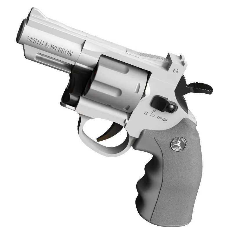 Childrens quick shooting revolver toy soft bullet gun Magnum Zp-5 357 real pistol fake gun model boy shooting toy childrens gift W240904