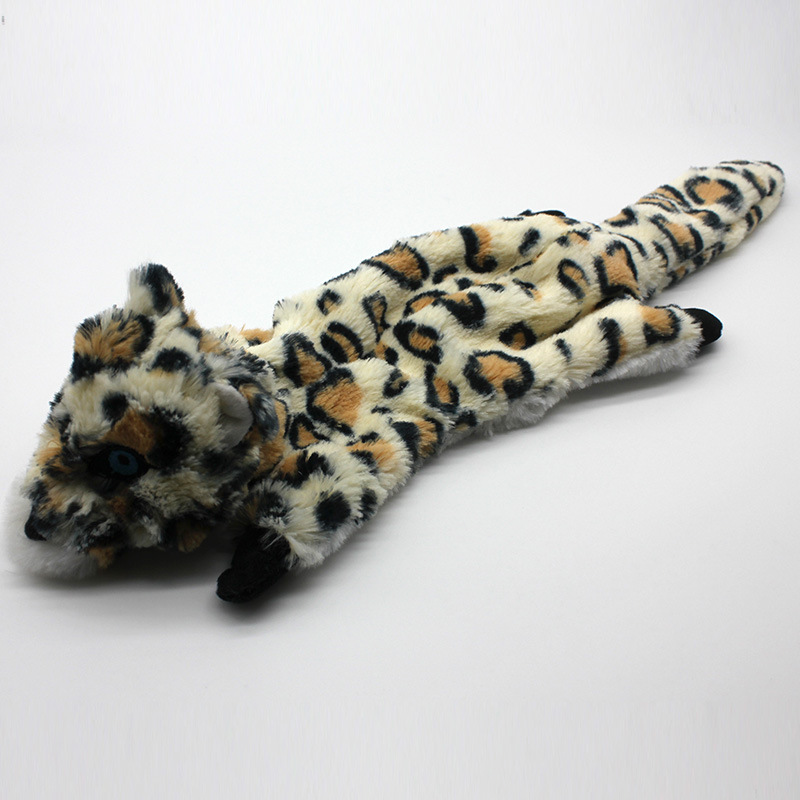 Plush Pet Dog Sound Toy Puppy Squeak Toys Tiger Leopard Lion Sound Toy Dog Plush Skinny No Stuffing Squeaky