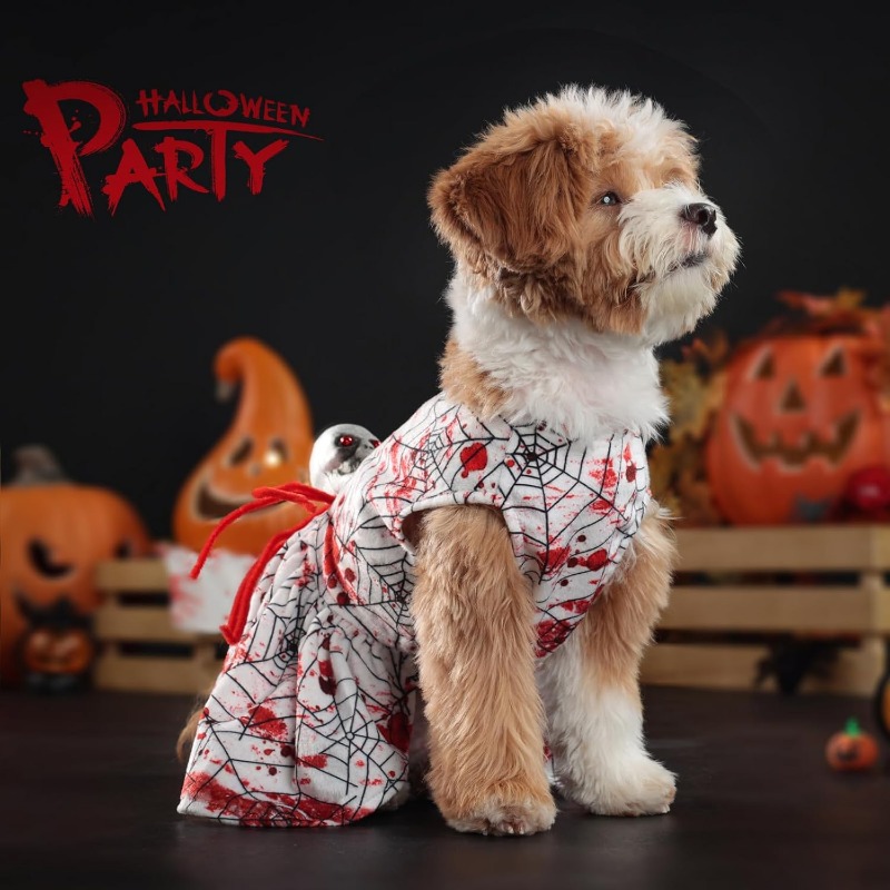 2026 New Dog Skeleton Costumes Funny Halloween Puppy Dress For Small Dogs Cats S Free Shipping H260129