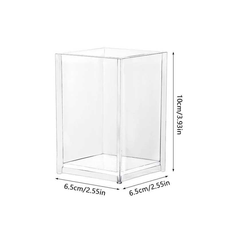 Make Up Organizer Plastic Makeup Brush Pot Storage Acrylic For Cosmetics Holder Desk Cosmetic Storage Container Y240906
