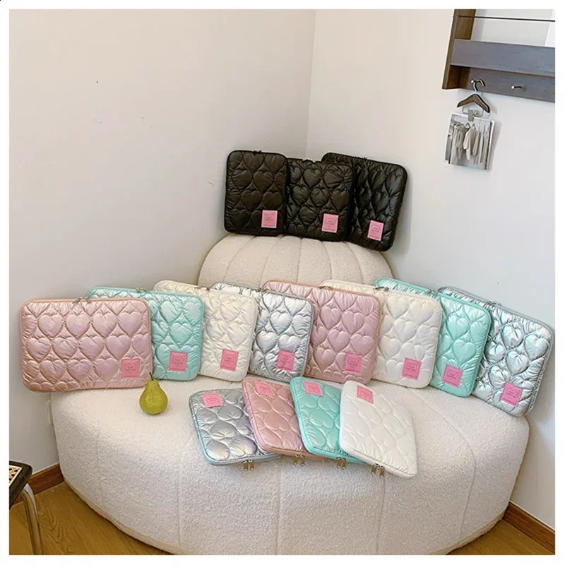 Heart Fashion Laptop and Table Sleeve Bag 12 13.6 14 15.6 Inch for Ipad Air4/5 Pro 11 12.9 Shockproof Computer Cover Bags 240903