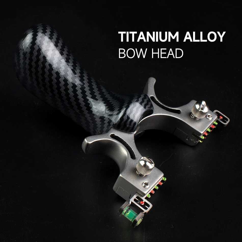 8020 fiber optic aiming slingshot 304 metal CNC fast pressure slingshot outdoor hunting and shooting practice kit W240905