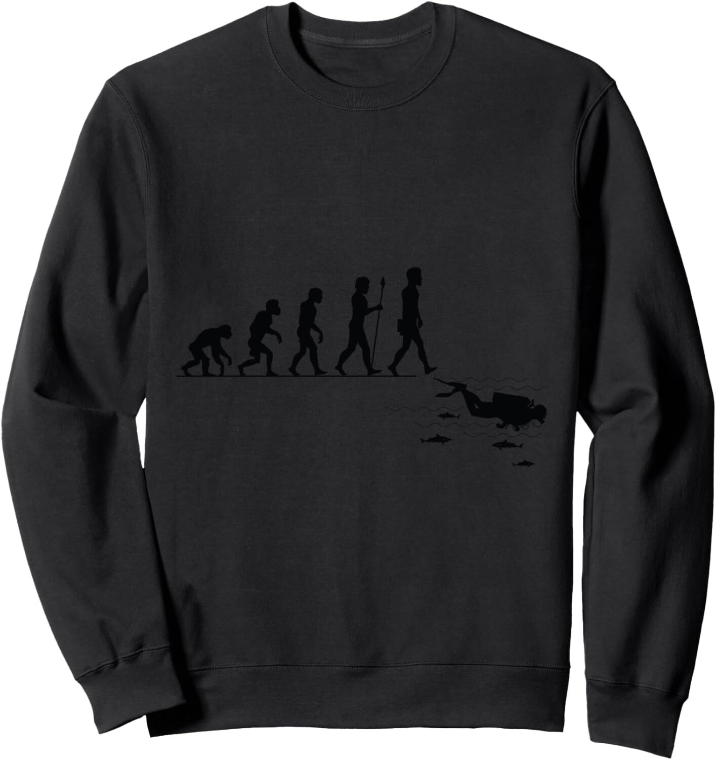 Long Sleeve Shirts for Men sweatshirt Funny Diving Evolution Aquatic Birthday Gift Sweatshirt Tee Streetwear Casual tops clothes