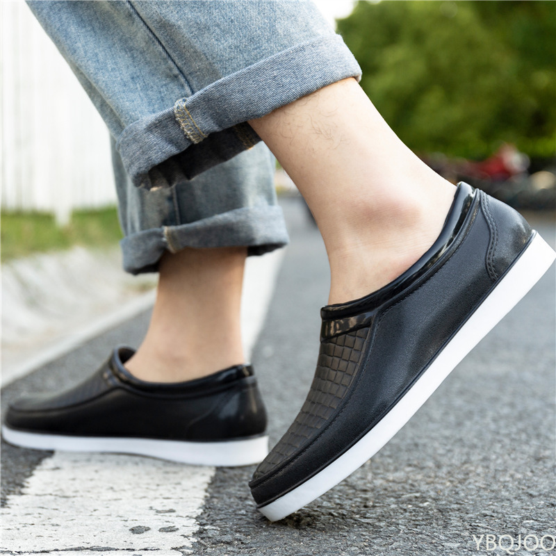 Black Autumn Low Men Adult Labor Rain Boots Worhop Site Men's Waterproof Car Washing Chef Garden Shoes 6724 's