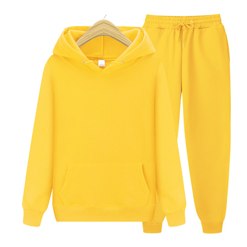 Men's Tracksuits Tracksuit Autumn Winter Long Sleeve Pullover Hoodie Pants Two-Pieces Sets Fashion Solid Color Sweatsuit Casual Home Suits