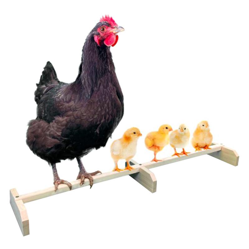 Chicken Perch Wooden Stand Strong Solid Stable Birds Chicken Perch Resting Bar For Coop / Backyards / Brooders