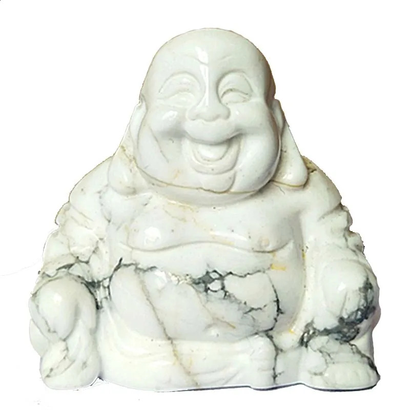 Natural stone crystals figurine feng shui home decor Happy Buddha buda statue home decoration accessories miniature figurines 240827