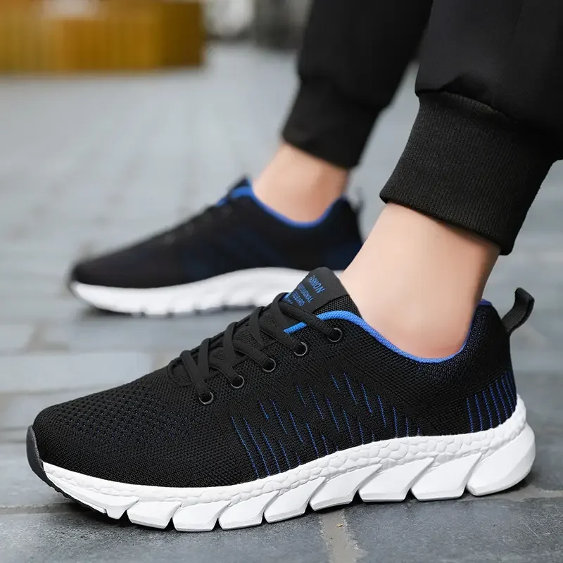 Men Sports Shoes Breathable Mesh Trendy Lightweight Walking Male Tennis Sneakers Outdoor Running Fitness Shoes Tenis Masculino