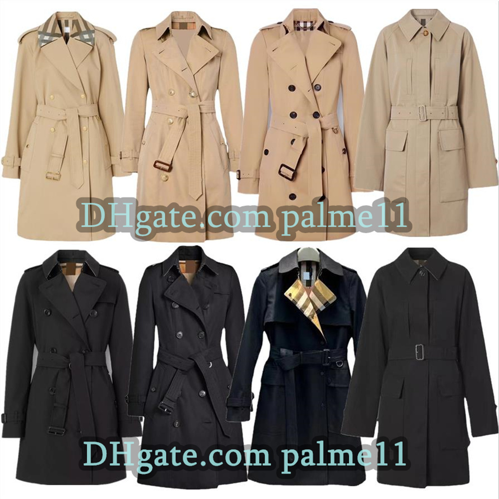 Premium Women Trench Coats Outerwear Long windbreaker Rainproof coat Double breasted plaid coat better quality Khaki overcoats Fashion wind coat Plus size cloak