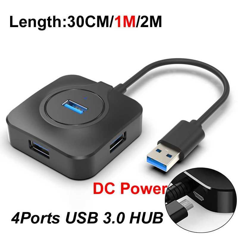 Cable length 30CM/1M/2M 4-port USB 3.0/2.0 hub 5Gbps data transfer for PC laptop mouse keyboard hard drive flash drive Phone CL240905