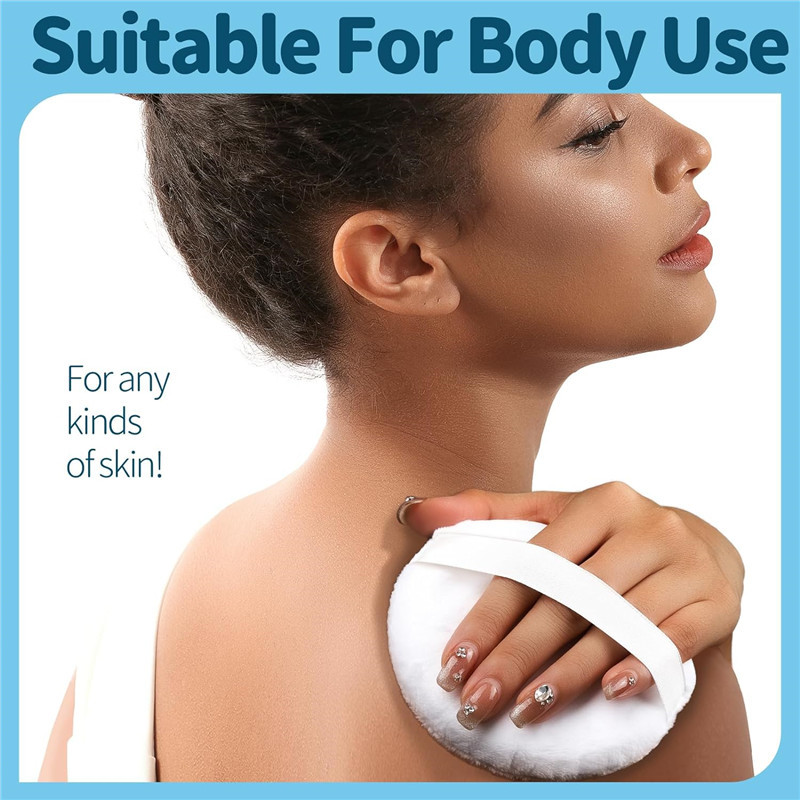 4.13 Inch Powder Puff For Body, Round Large Loose Powder Puffs Ultra Soft Velour Body Puff Borla De Polvo Para El Cuerpo Puderquaste Fur Den Korper