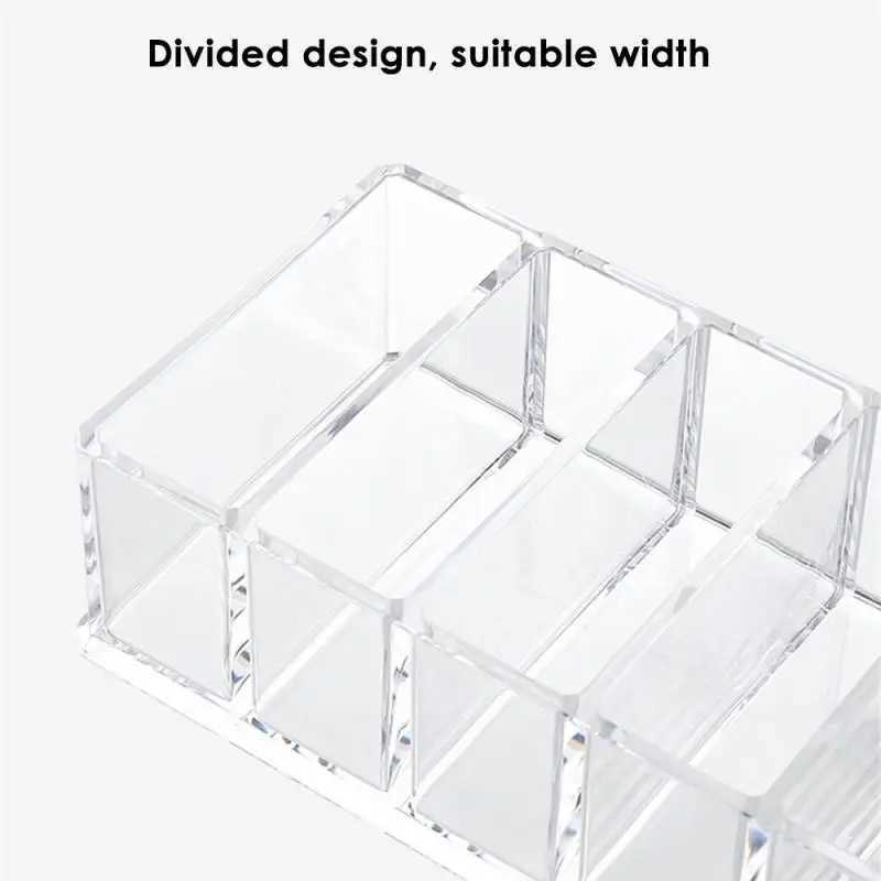 Transparent lipstick Cosmetic Makeup Acrylic Makeup Brush Tool Storage Box Case Make-up Brush Holder Table Organizer Makeup Tool Y240906