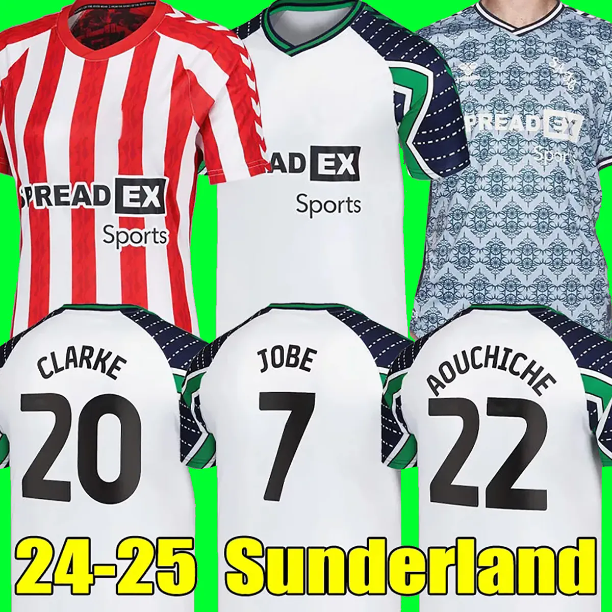 SUNDERLAND Soccer Jerseys 24 25 Long Sleeve Home Away Football Shirt MEN camiseta de futbol DAJAKU EMBLETON BROADHEAD Gooch O'NIEN Stewart PRITCHARD Clarke Kids Kit