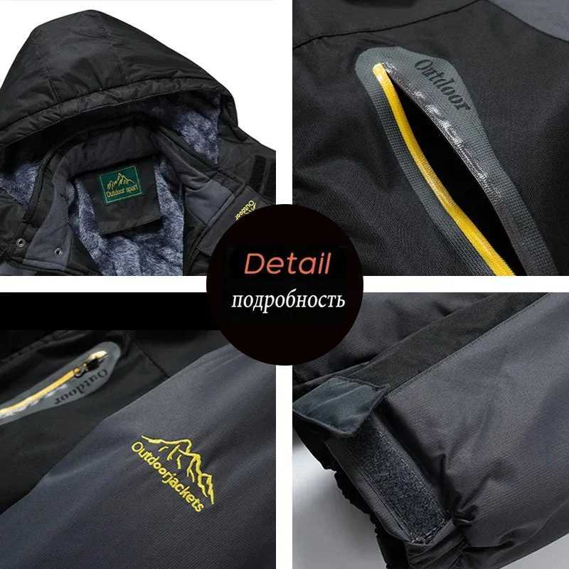 Winter mens warm outdoor jacket Coats mens waterproof thick wool jacket mens jacket casual windproof Parkas jacket mens LZLLTT W240905