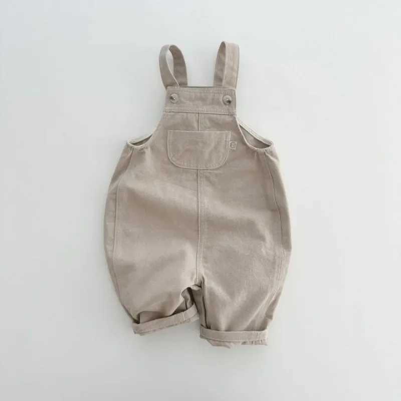 Baby Boy Solid Denim Overalls Boys Jeans Suspenders Pants Infant Jumpsuit Children Clothing Girls Autumn Striped Overall OutfitsXJ240904