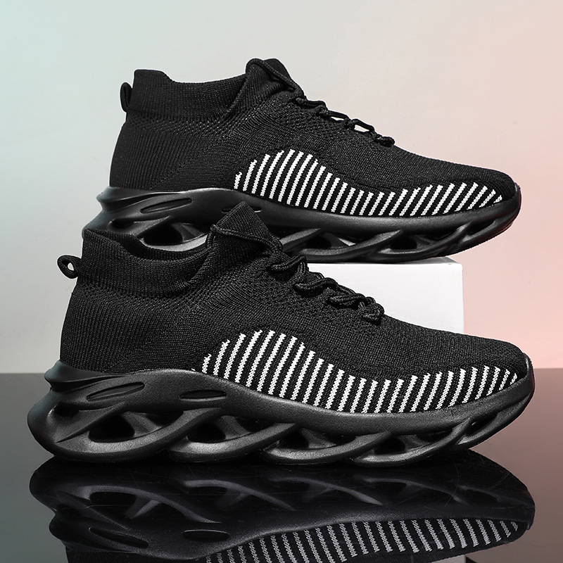 Breathable Blade Running Sneakers: Fly Woven Sports Shoes for Men in 2024 3589