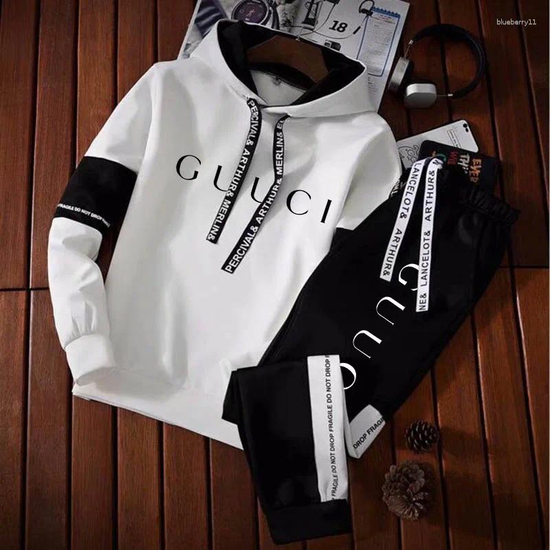 Tracksuits 3 Autumn Men's Winter Haruku Y2k Hoodie Sets Letters Print Sweatshirt Sweatpant Suit For Male Designer Mens Sport Cloth