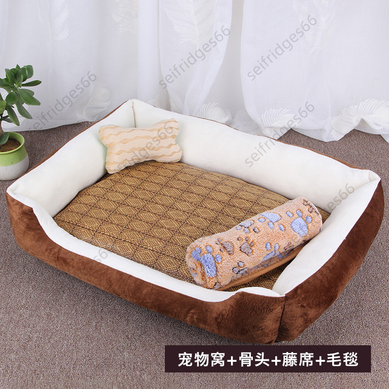 Dog bed cat bed dog mat golden retriever teddy warm four seasons bed mat