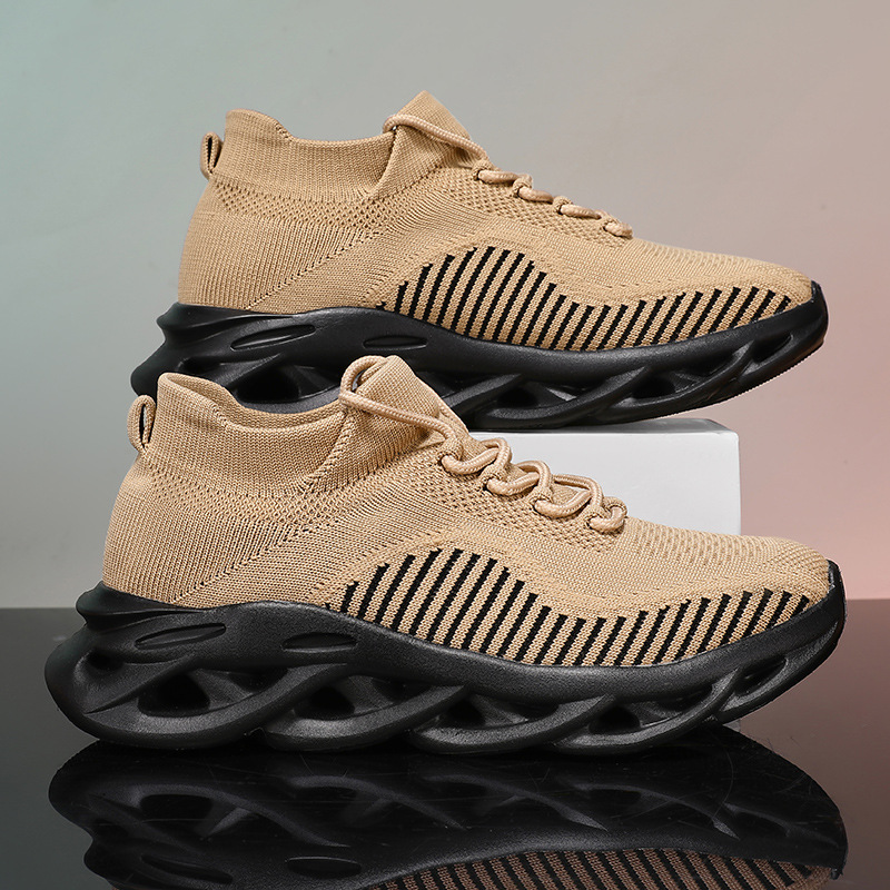 Breathable Blade Running Sneakers: Fly Woven Sports Shoes for Men in 2024 3589