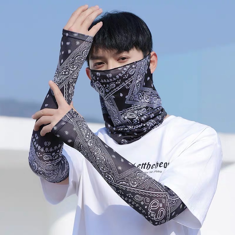 Sun gloves ice sleeve summer ice silk sunscreen sleeve female anti-ultraviolet men and women outdoor sports protection Arm