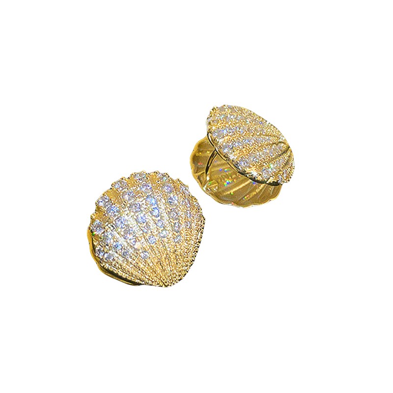 Sparkg Clip-On Earrings: Sterg Sier, 14K Gold Fill, Micro White Sapphire CZ Dia Gemstones, Jewelry for Women's Party or Wedding