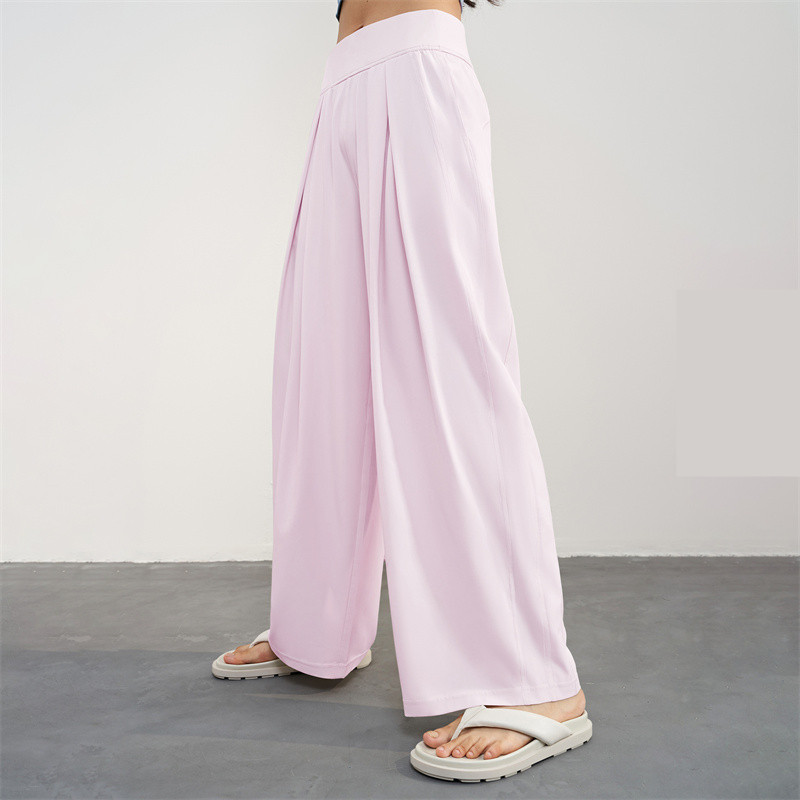 All1601 Women Yoga Wear Jogging Loose Wide Leg Joggers Stretchy High Waist Training Strap Pants 6 Colors