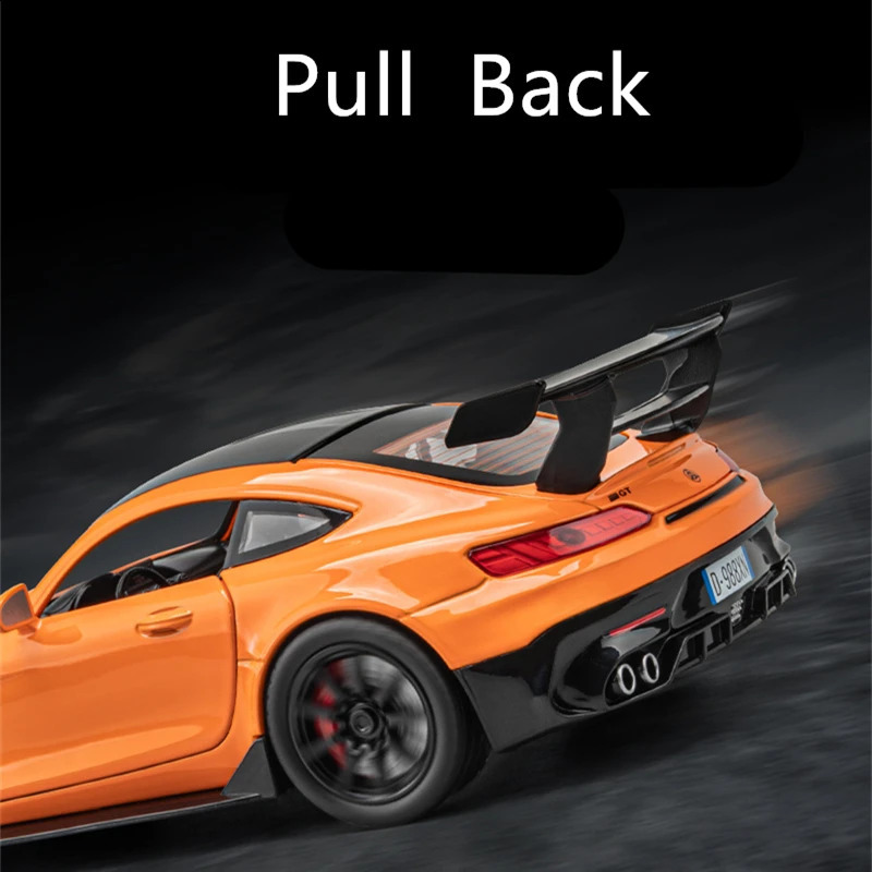 1/24 Benzs-GT GTR Alloy Sports Car Model Diecast Toy Vehicles Metal Racing Car Model High Simulation Sound and Light Kids Gift 240902