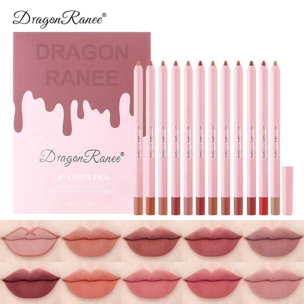 12 pieces/box mouth red lip liner set durable matte lipliner lip color lipstick waterproof moisturizing lipstick makeup W240904