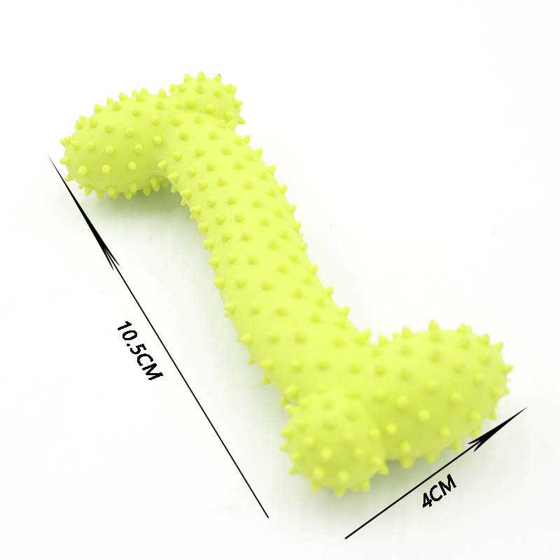 Soft Pet Rubber Dog Toy Rubber Bone Bite Resistant Pet Toys Dog Chew Molars Teeth Training Odorless Toys Solid Products For Dogs