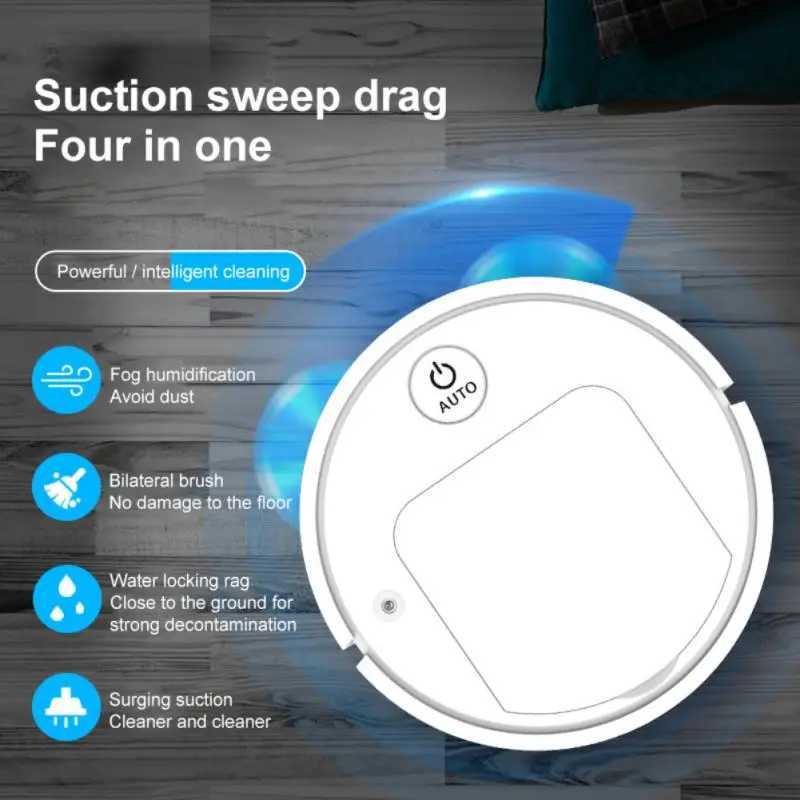 Fully Automatic 3-in-1 Smart Robot Vacuum Cleaner USB Charging Sweeping Dry Wet Mop Smart Home Floor Auto Dust Collection VIP M240905