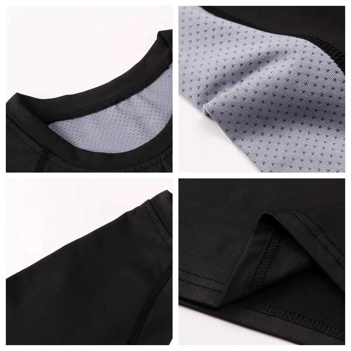 Winter mens long sleeved running sports T-shirt mens hot muscle fitness compression fast drying tight fitting shirt W250111