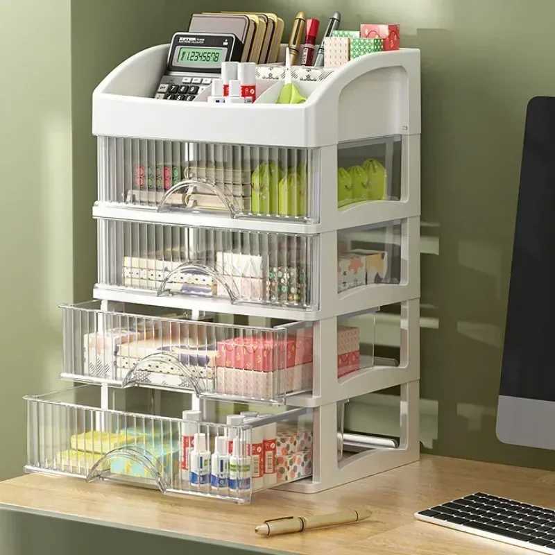 Hot Drawer Makeup Organizer Large Capacity Plastic Makeup Storage Box Lipstick Holder Large Capacity Office Supplies Storage Box Y240906