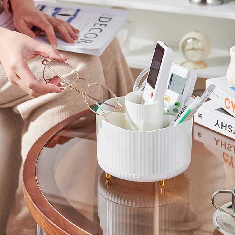 360 Rotating Makeup Organizer Large Capacity Desktop Cosmetic Storage Box Portable Lipstick Makeup Brush Pen Holder for Bathroom Y240906