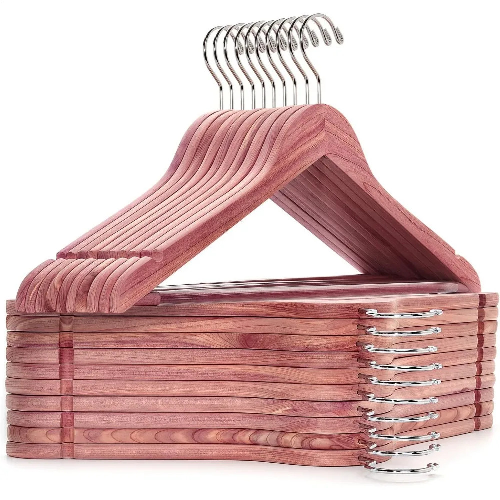 American Red Cedar Hangers 30 Pack Smooth Finish Wood Coat for Suit Shirt Aromatic Clothes 240904