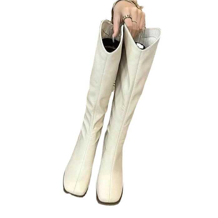 Knight Boots For Women In Autumn Winter Martin Boots High Heels Knee Fashion Boots Long Tube Boots Slim Small Mouth Tube Fashionable Boots 240826