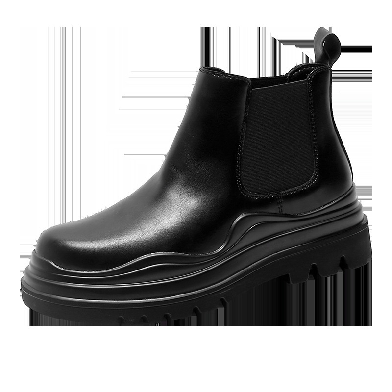 2021 new autumn winter warm and fashionable Chelsea Martin one foot men's boots, British style workwear short boots