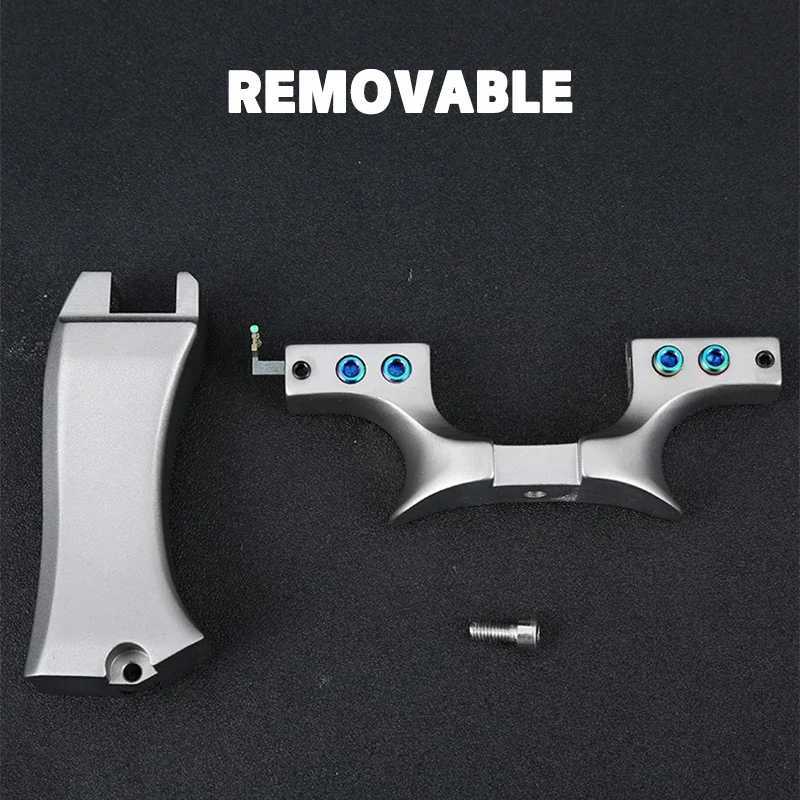 Camping aluminum handle professional slingshot outdoor hunting large powerful slingshot self-defense tool slingshot W240905