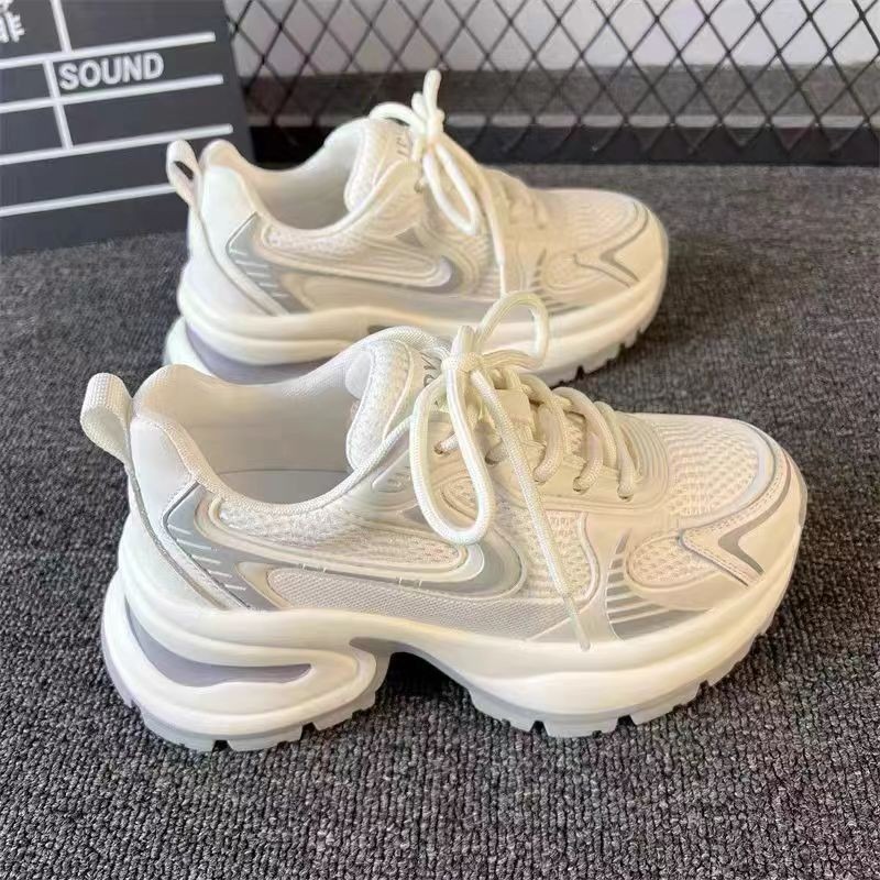 Running Shoes Ladies Breathable Sneakers Summer Light Mesh Air Cushion Women's Sports Shoes Outdoor Lace Up Training Shoes S05