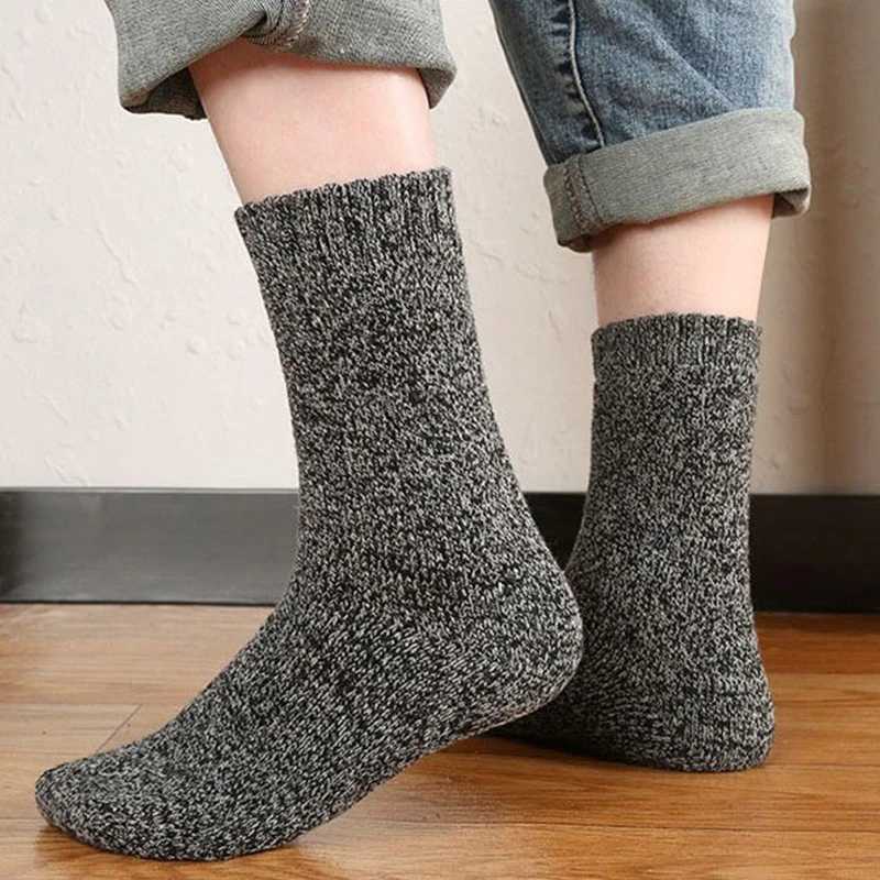 Winter Unisex Men Super Thick Warm High Quality Harajuk Retro Rabbit Hair Wool Cotton Cold Protection Women Thermosocks SocksXJ241019