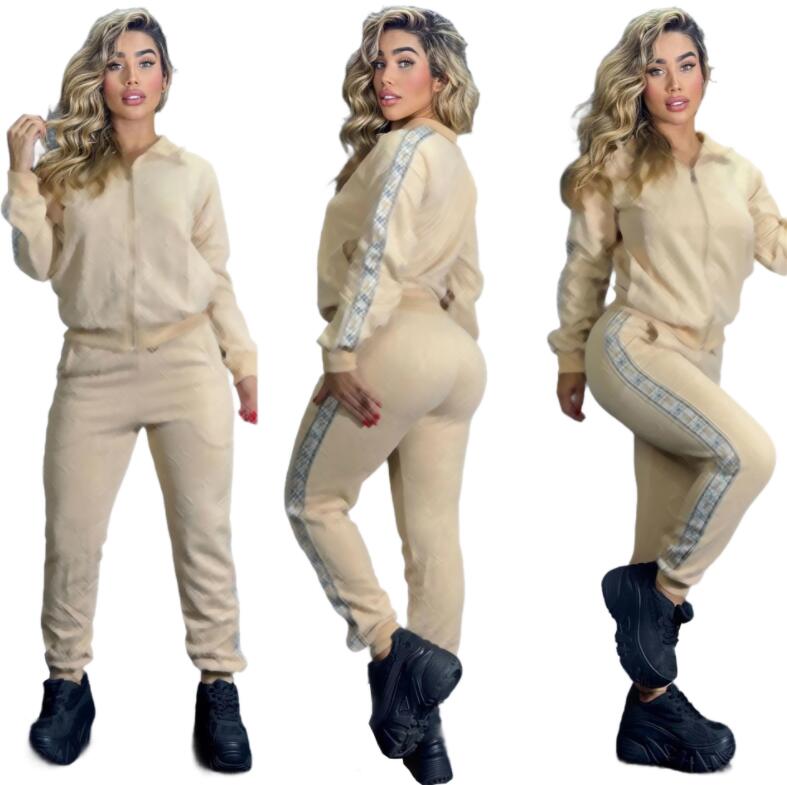 Designer Womans Tracksuits Sport Two Piece Outfits Sweatsuits Zipper Jogging Suit Womens Clothing