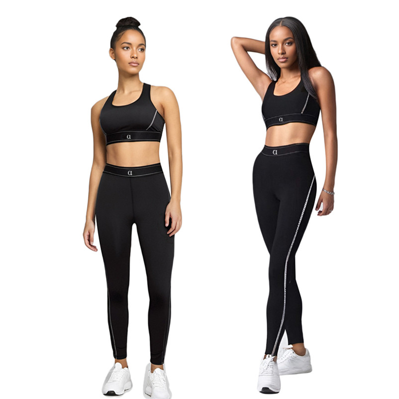 A9001 Yoga Set Women 2 Pieces Bralette Gym Sports Bra Fitness High Waist Leggings Workout Sports Clothes Tracksuits Y9001